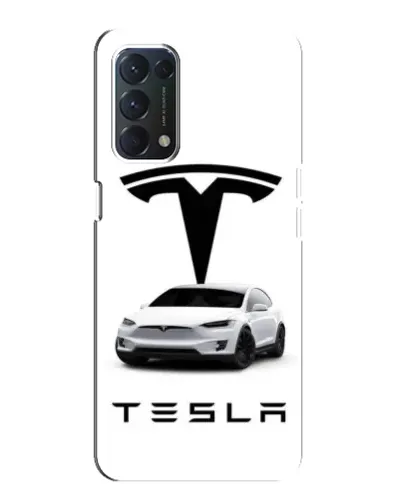 Чохол для OPPO A74 з картинкою «Tesla White Style»