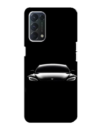 Чохол для OPPO A74 з картинкою «Фари Tesla Night»