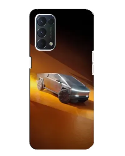 Чохол для OPPO A74 з картинкою «Cybertruck у пустелі»