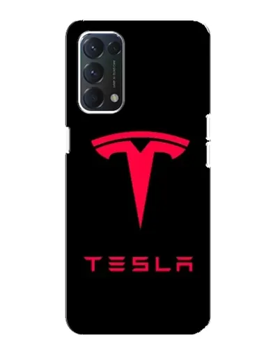 Чохол для OPPO A74 з картинкою «Tesla Red Logo»