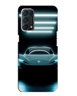 Чохол для OPPO A74 з картинкою «Tesla в неоні» Чохол для OPPO A74 з картинкою «Tesla в неоні»