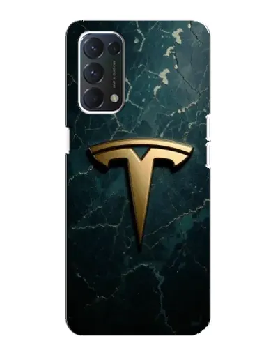 Чохол для OPPO A74 з картинкою «Мармурова Tesla Gold»
