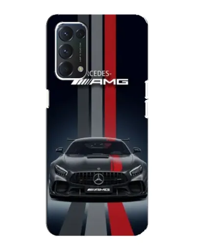 Чехол для OPPO A74 с картинкой «Mercedes — белый карбон»