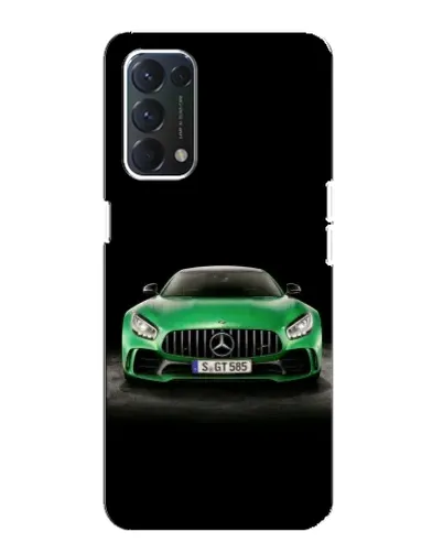 Чехол для OPPO A74 с картинкой «Mercedes — неоновый лого»