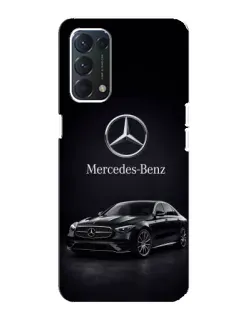 Чехол для OPPO A74 с картинкой «Mercedes — решетка радиатора»