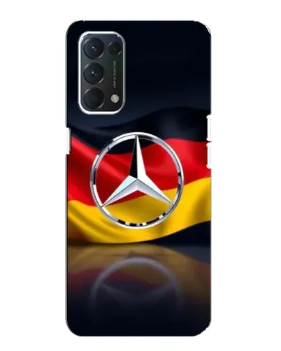 Чехол для OPPO A74 с картинкой «Mercedes — флаг Германии»