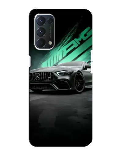 Чехол для OPPO A74 с картинкой «Темный Mercedes AMG»