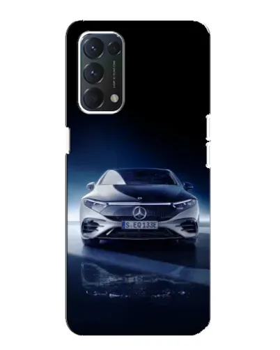 Чехол для OPPO A74 с картинкой «Ночной Mercedes EQ»