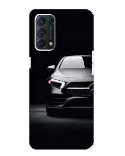 Чехол для OPPO A74 с картинкой «Свет фар Mercedes»