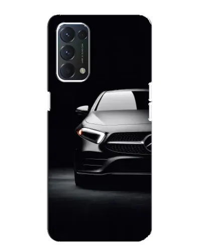 Чехол для OPPO A74 с картинкой «Свет фар Mercedes»