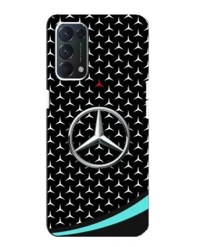 Чехол для OPPO A74 с картинкой «Mercedes — бирюзовый акцент»
