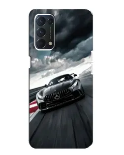 Чехол для OPPO A74 с картинкой «Гоночный Mercedes AMG»