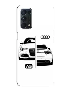 Чохол для OPPO A74 з картинкою «Audi — контрастний дизайн»