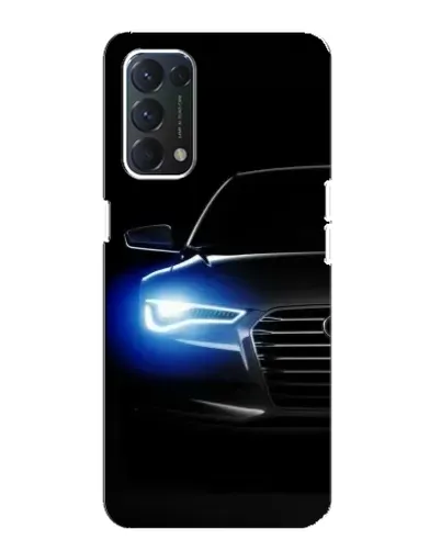 Чохол для OPPO A74 з картинкою «Неоновий погляд Audi»