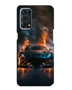 Чохол для OPPO A74 з картинкою «Lamborghini димна естетика»