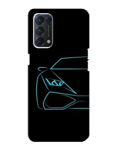 Чохол для OPPO A74 з картинкою «Блакитний силует Lamborghini» Чохол для OPPO A74 з картинкою «Блакитний силует Lamborghini»