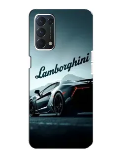Чохол для OPPO A74 з картинкою «Класичний Lamborghini надпис»