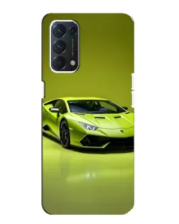 Чохол для OPPO A74 з картинкою «Салатовий Lamborghini Huracan»