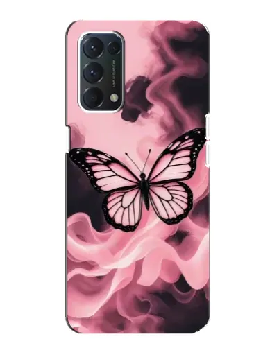 Чохол для OPPO A74 з картинкою «Метелик у диму»