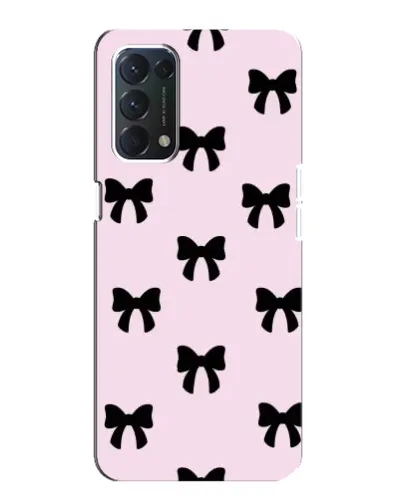 Чохол для OPPO A74 з картинкою «Чорні банти Coquette»