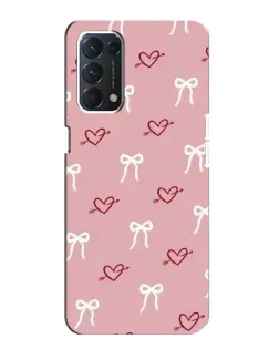 Чохол для OPPO A74 з картинкою «Серця та банти»