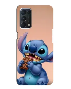 Чохол для OPPO A74 з картинкою «Стіч їсть шоколад»