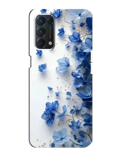 Чохол для OPPO A74 з картинкою «Блакитний квітковий каскад»