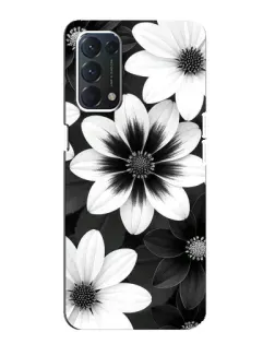 Чохол для OPPO A74 з картинкою «Монохромні айстри»