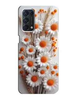 Чохол для OPPO A74 з картинкою «Білі сухоцвіти»