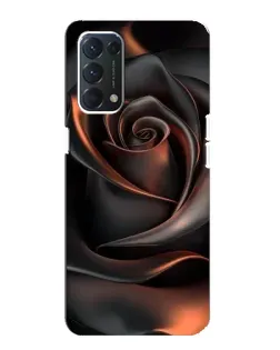 Чохол для OPPO A74 з картинкою «Шовкова чорна троянда»