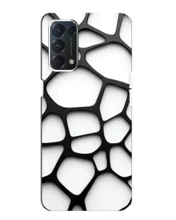 Чохол для OPPO A74 з картинкою «Біла об'ємна сітка»