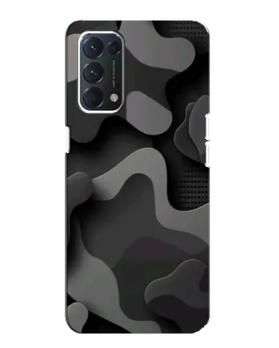 Чохол для OPPO A74 з картинкою «Темний абстрактний камуфляж»