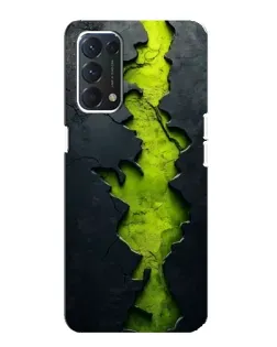 Чохол для OPPO A74 з картинкою «Салатовий розлом скелі»