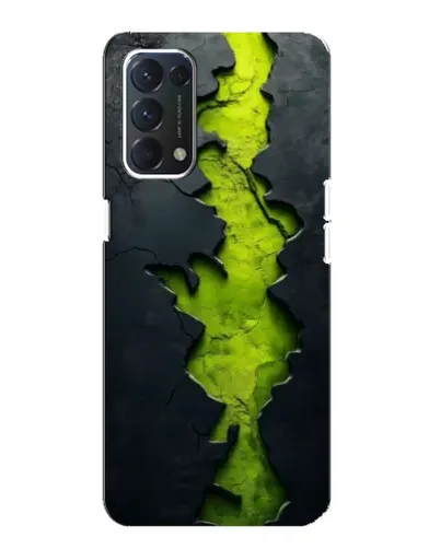 Чохол для OPPO A74 з картинкою «Салатовий розлом скелі»