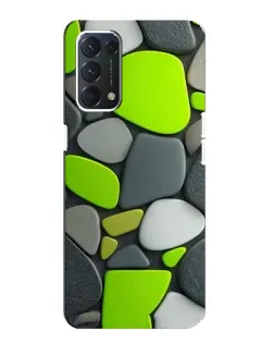 Чохол для OPPO A74 з картинкою «Яскрава неонова галька»