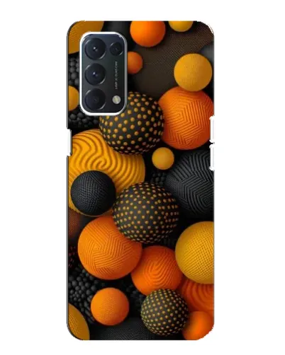 Чохол для OPPO A74 з картинкою «Об'ємні помаранчеві сфери»