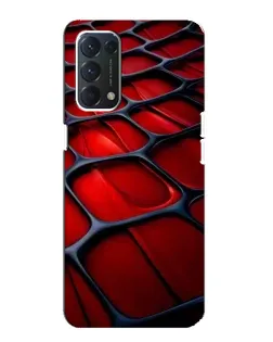Чохол для OPPO A74 з картинкою «Червона глянцева сітка»