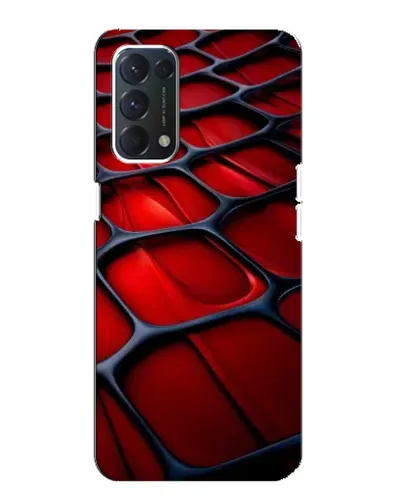 Чохол для OPPO A74 з картинкою «Червона глянцева сітка»