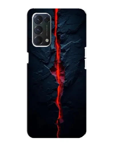 Чохол для OPPO A74 з картинкою «Червона лавова тріщина»