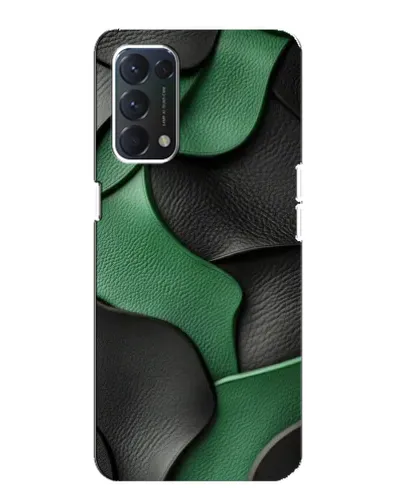 Чохол для OPPO A74 з картинкою «Зелені шкіряні хвилі»