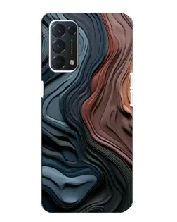 Чохол для OPPO A74 з картинкою «Кольорові хвилі каньйону»