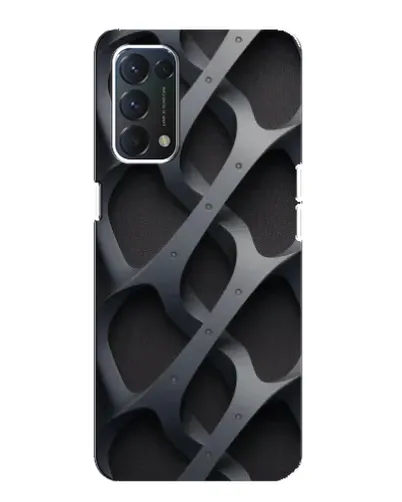 Чохол для OPPO A74 з картинкою «Об'ємне сіре плетіння»