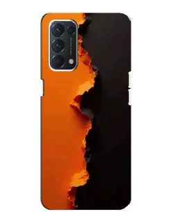 Чохол для OPPO A74 з картинкою «Помаранчевий розлом»