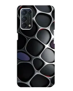Чохол для OPPO A74 з картинкою «Об'ємна темна решітка»