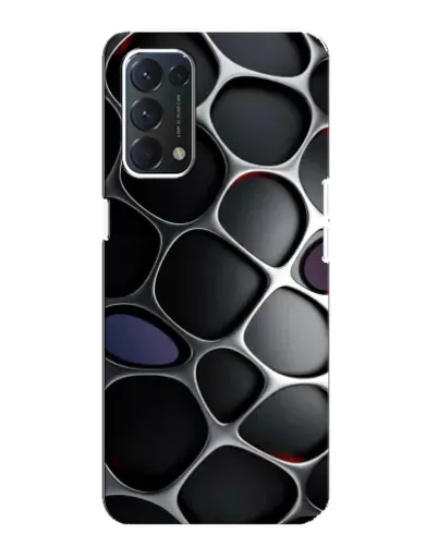 Чохол для OPPO A74 з картинкою «Об'ємна темна решітка»