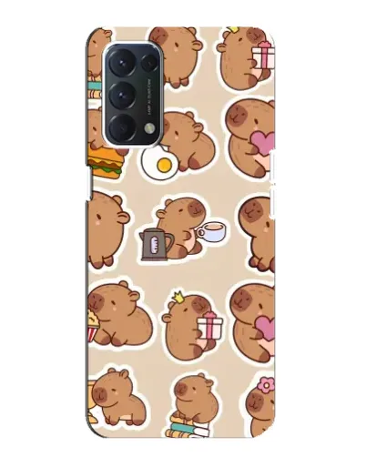 Чохол для OPPO A74 з картинкою «Капібари паттерн»