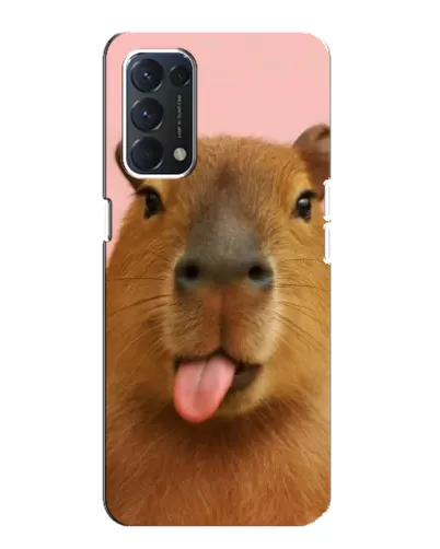 Чохол для OPPO A74 з картинкою «Капібара з язиком»
