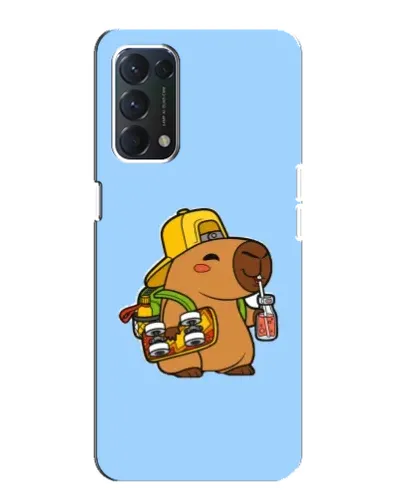 Чохол для OPPO A74 з картинкою «Капібара на скейті»