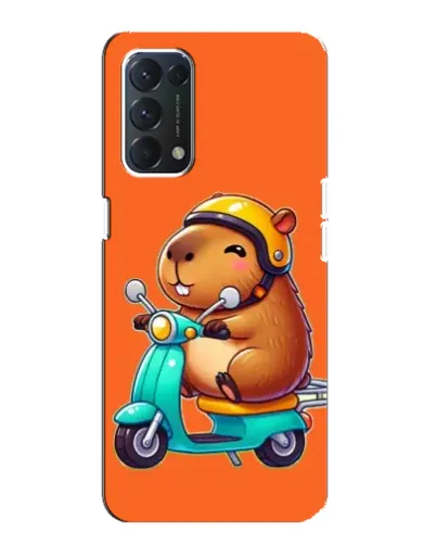 Чохол для OPPO A74 з картинкою «Капібара на скутері»