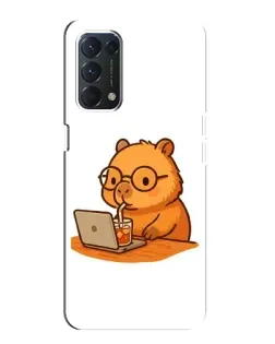 Чохол для OPPO A74 з картинкою «Капібара з ноутбуком» Чохол для OPPO A74 з картинкою «Капібара з ноутбуком»